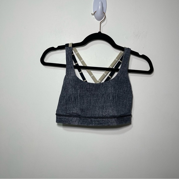 Lululemon women's grey multi color the energy sporty athletic sports bra in US 6 - Picture 3 of 7